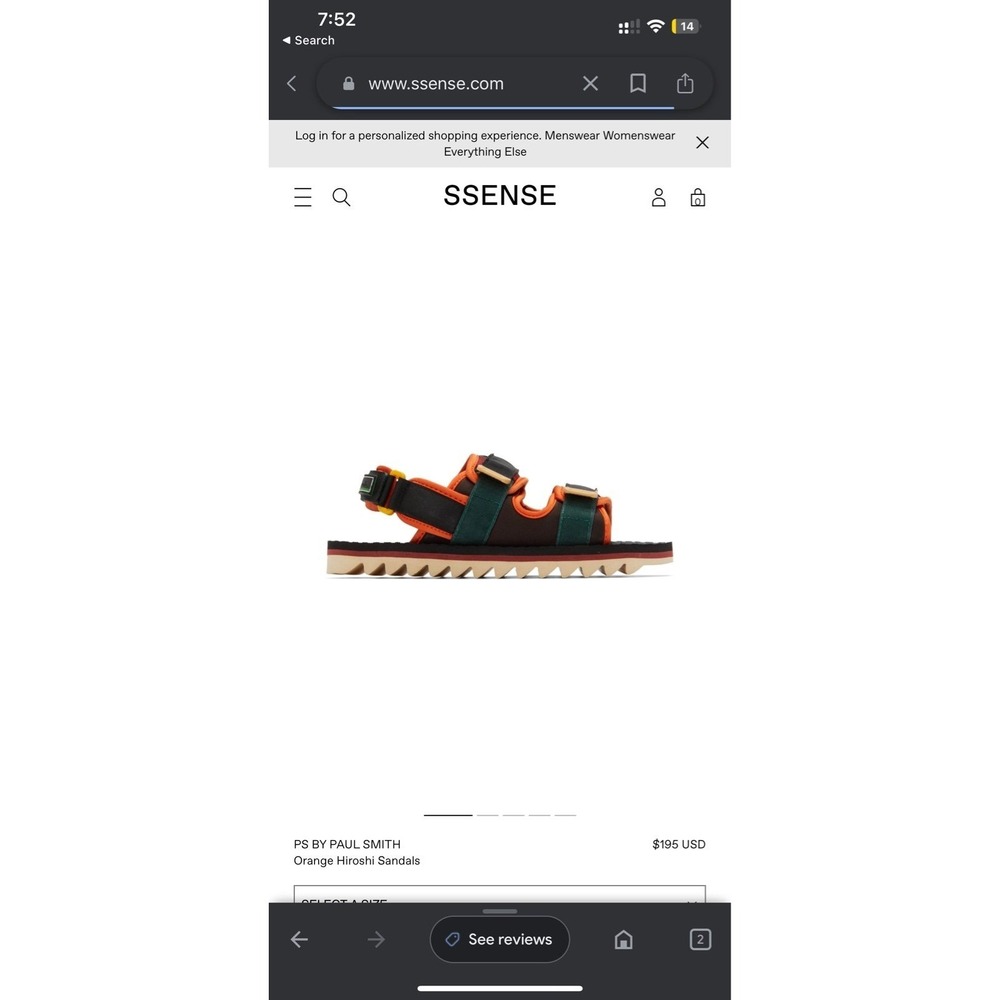 PS‎ BY PAUL SMITH Orange Hiroshi Sandals